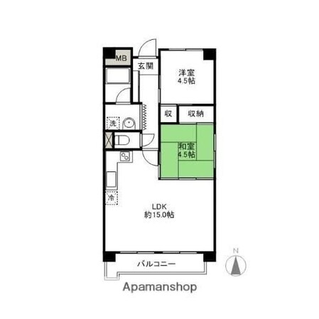 ツインヴィラ大島Aの物件間取画像